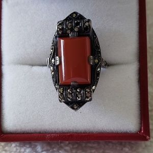 Vintage Jasper Cabochon Ring